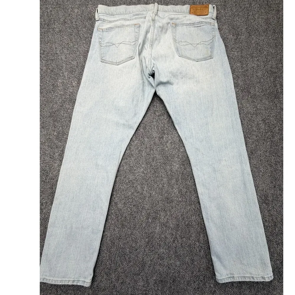 Polo Ralph Lauren Jeans Mens 34x30 Light Wash Stretch Denim Slim